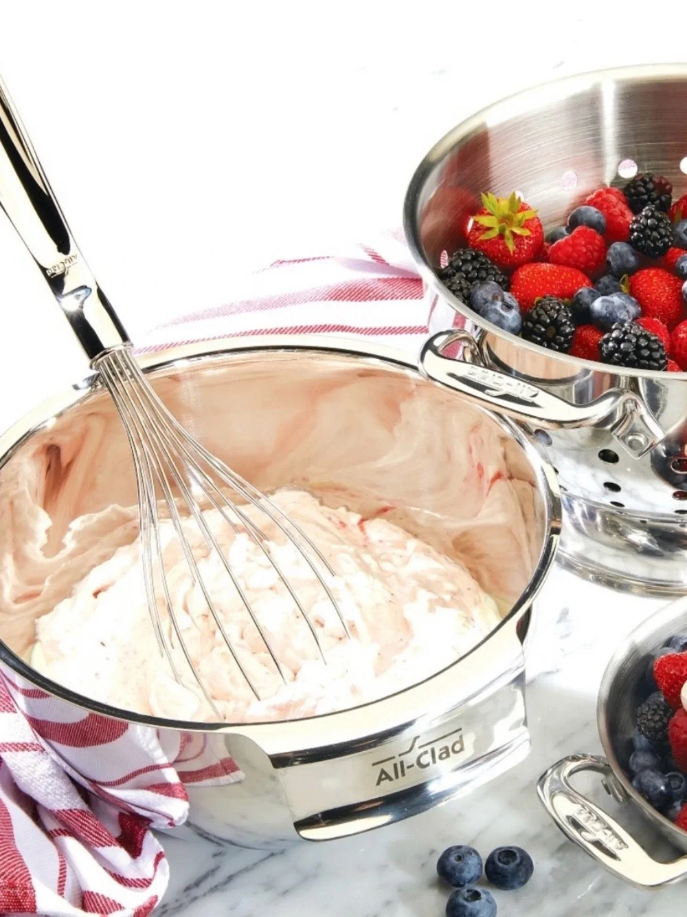 New! Crate&Barrel x All-Clad Polished Stainless Steel Mixing Bowl - 3QT